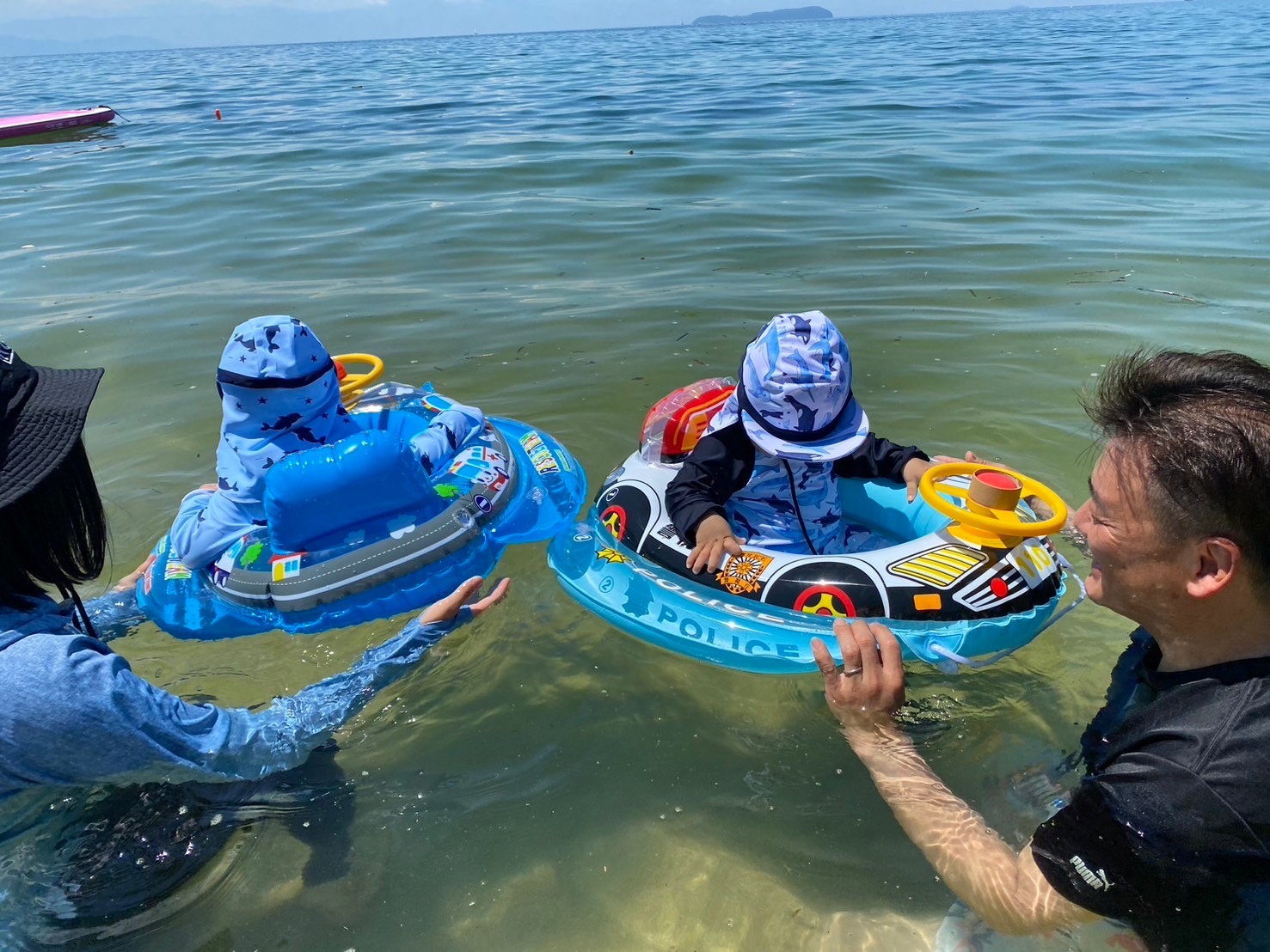 家族で海水浴〜双子の孫も一緒に〜